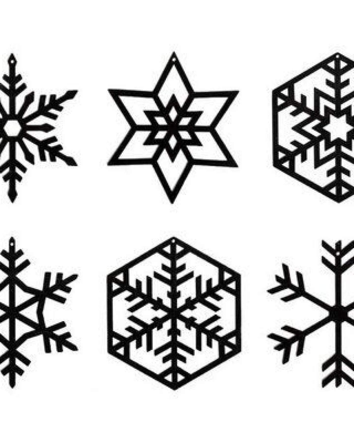 BeWooden 6St.Weihnachtsdekoration aus Holz "Schnee" / 2 verschiedene Farben – Ansicht 2