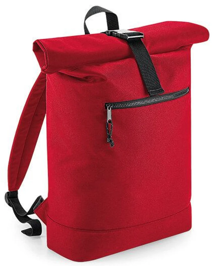 BagBase Kurierrucksack Recycelter Roll-Top Rucksack Backpack Rolltop Notebook Fach