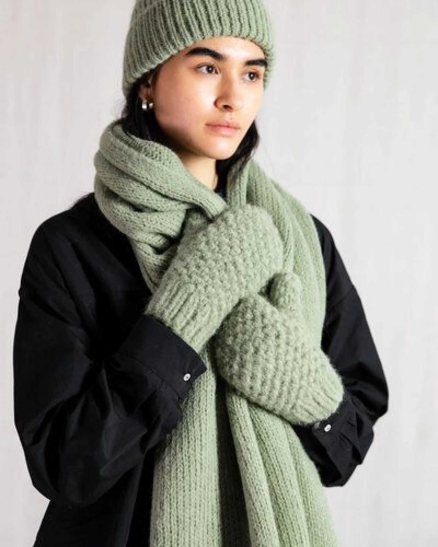 Jyoti - Fair Works Baby-Alpaka Fäustling Handschuhe Casma – Ansicht 2