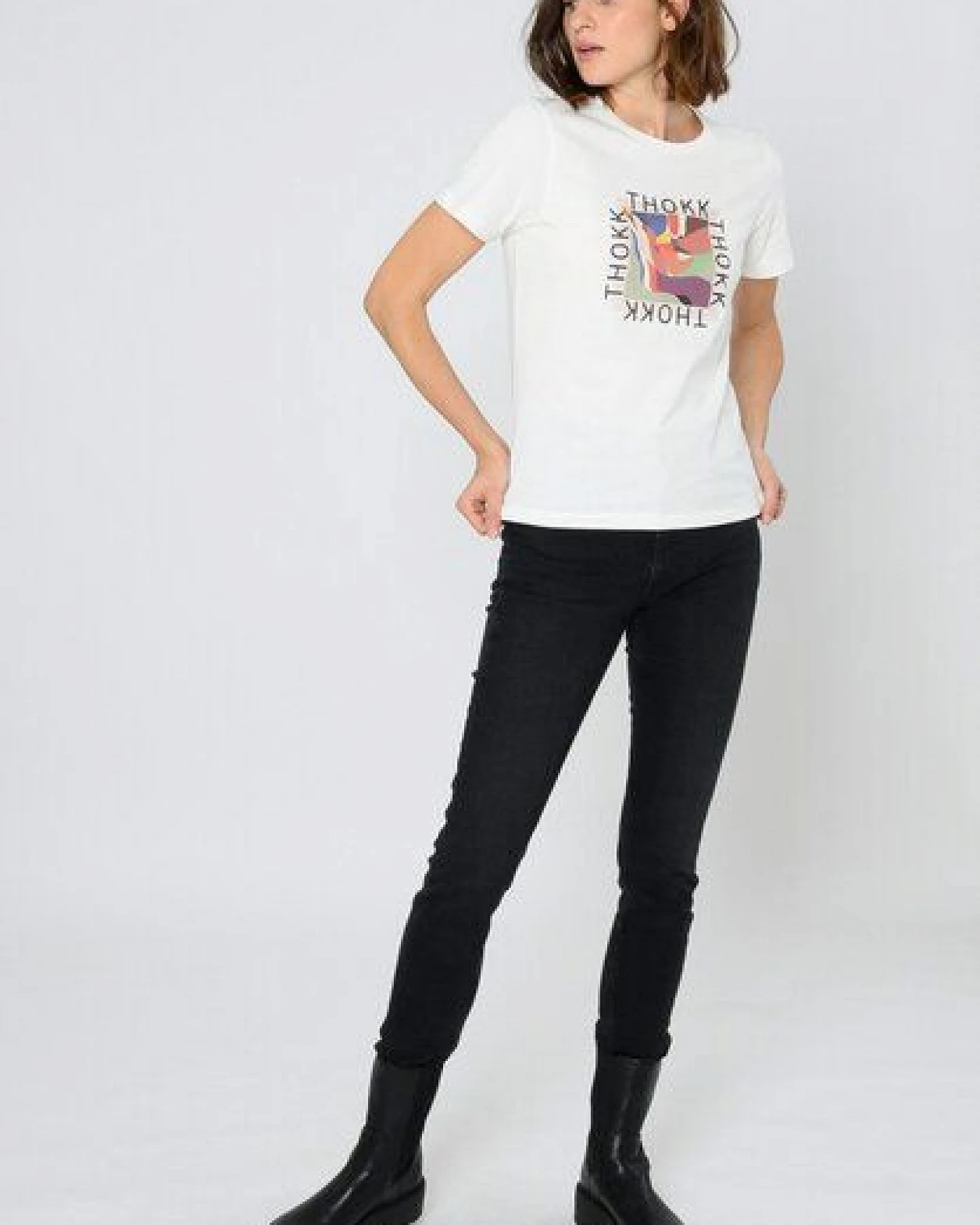 ThokkThokk Damen T-Shirt TT85 FACE aus Biobaumwolle – Ansicht 4