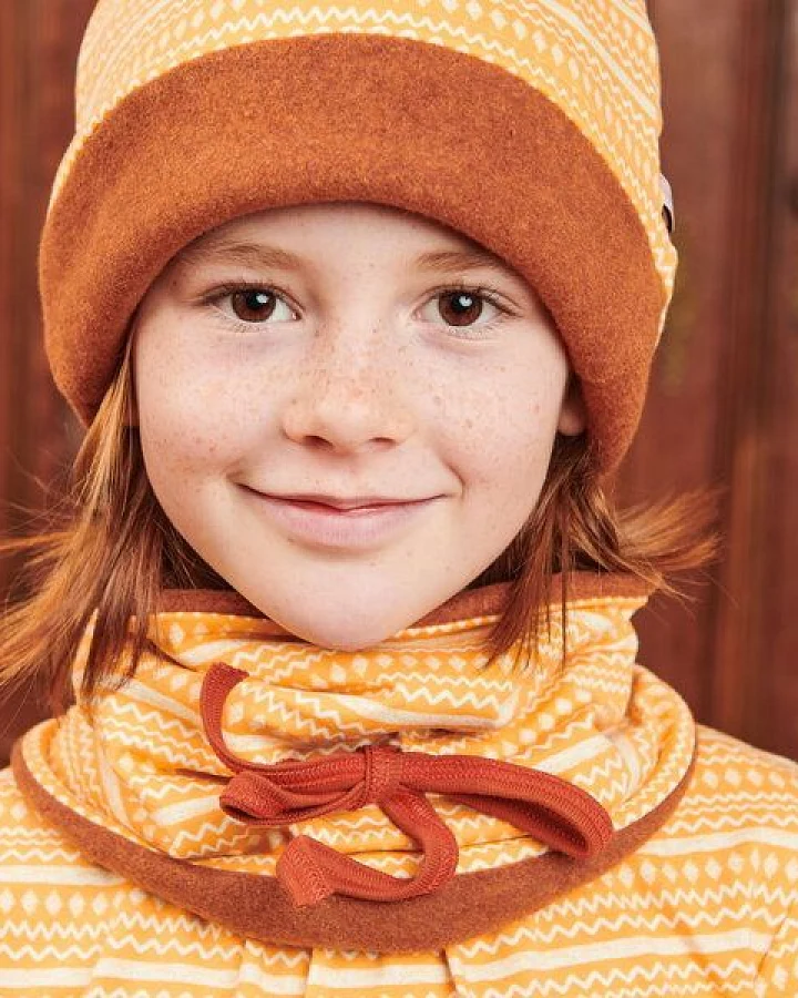 Cheeky Apple Gefütterter Bio-Halswärmer "Rhapsody|Fleece Copper Meliert"