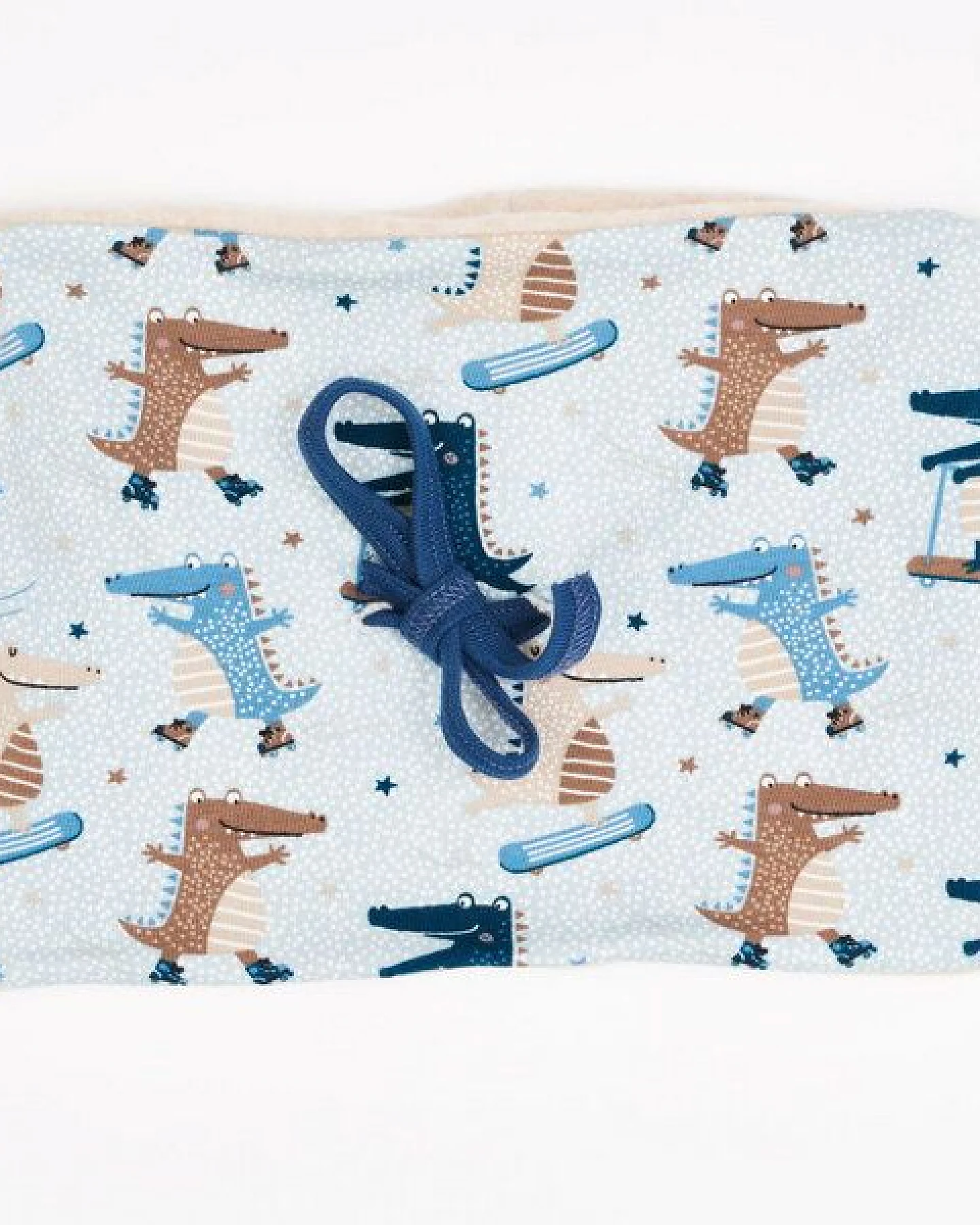 Cheeky Apple Gefütterter Bio-Halswärmer "Crocs on Wheels|Fleece Nude meliert" – Ansicht 2
