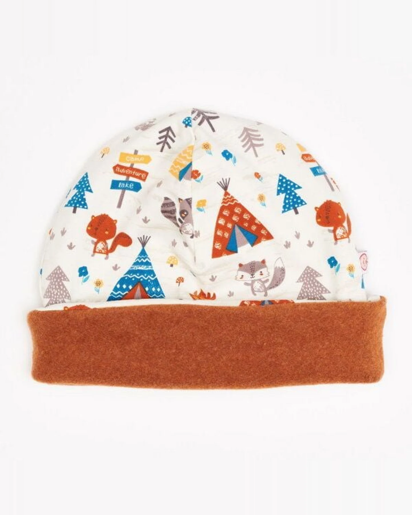 Cheeky Apple Bio-Beanie "Abenteuercamp|Fleece Copper Meliert" – Ansicht 3