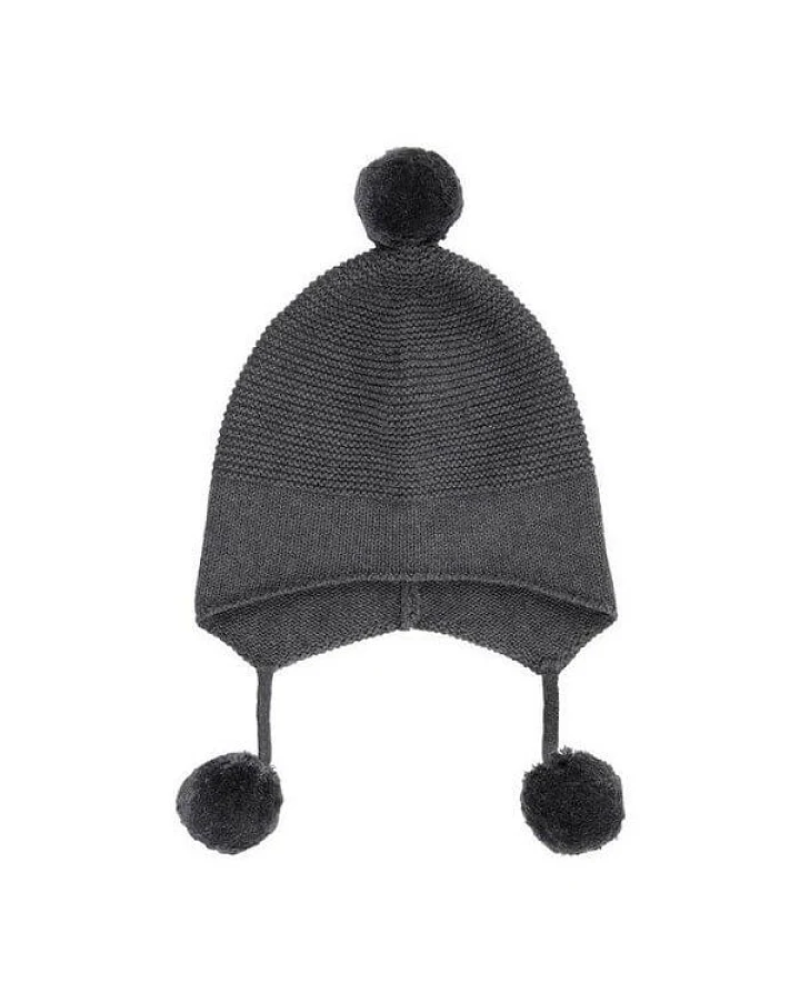 sense-organics Baby Strickmütze *MARCEL* Anthrazit oder Woodrose GOTS