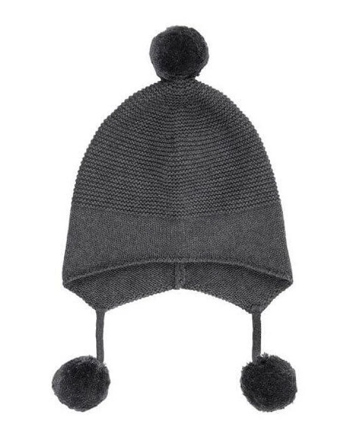 sense-organics Baby Strickmütze *MARCEL* Anthrazit oder Woodrose GOTS