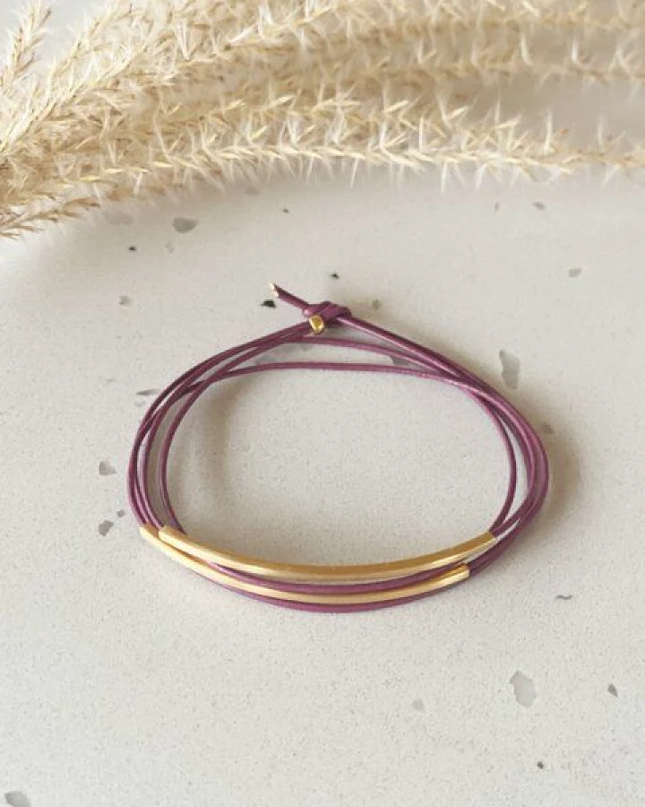 pikfine Tube Armband “Tingval” // vergoldet