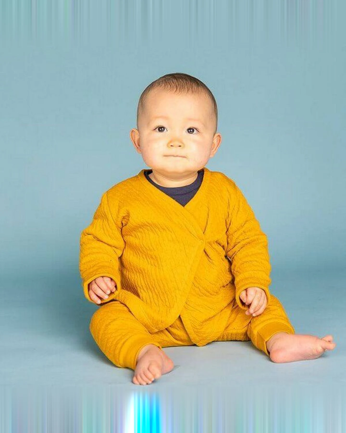sense-organics Baby Wickeljacke *YURI* Mustard GOTS Bio – Ansicht 4