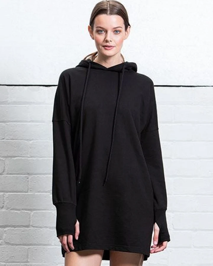 Mantis Damen Women`s Hoodie Dress Langer Hoodie