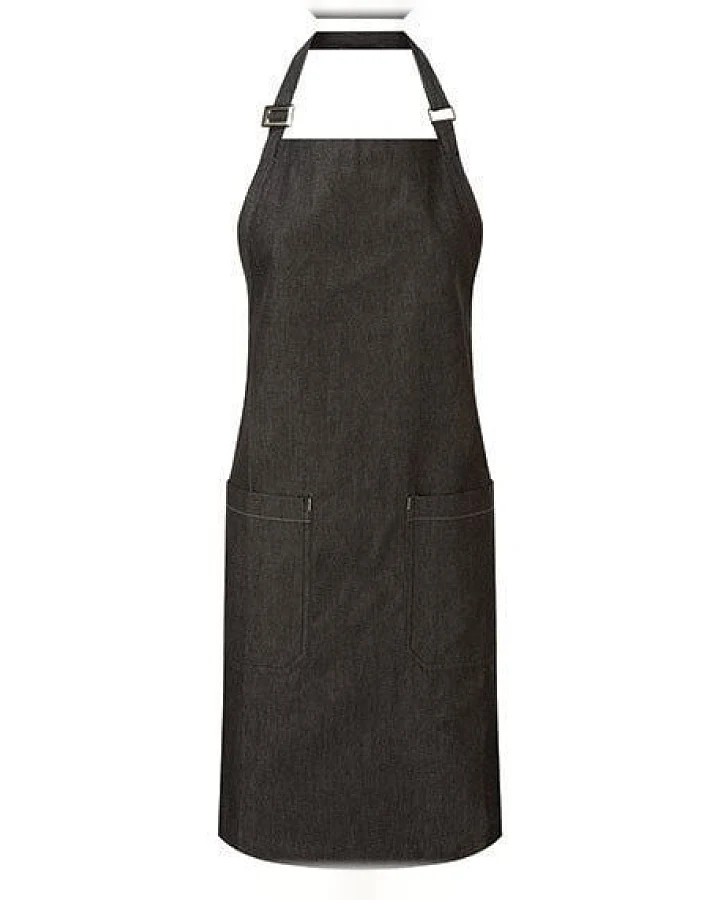 Premier Workwear Latzschürze (Bio Baumwolle) Denim Grillschürze Küchenschürze