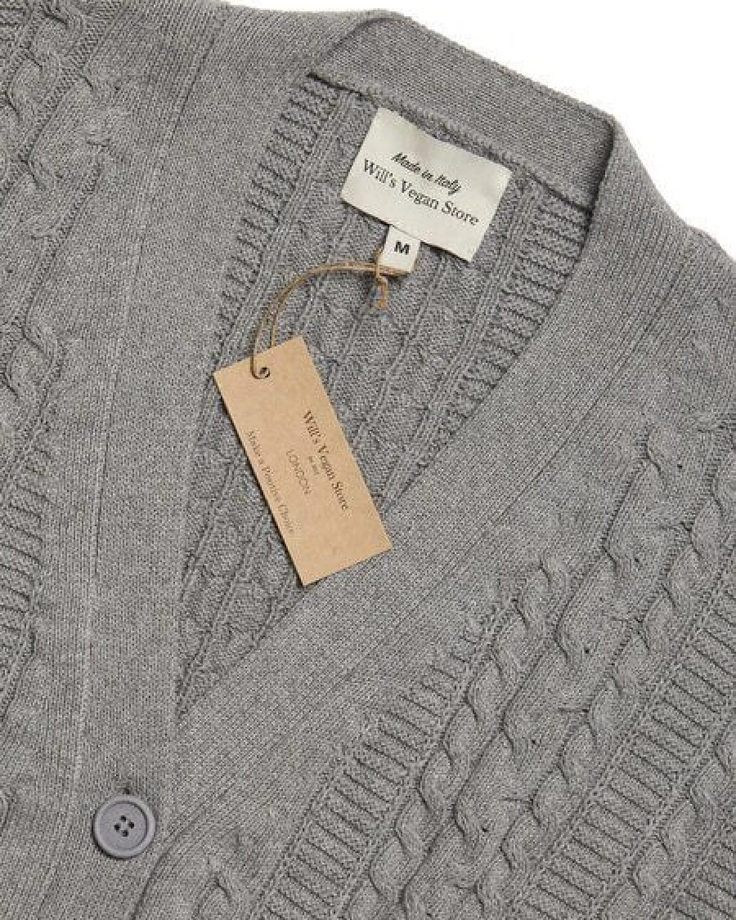 Will's Vegan Shop Strickjacke mit Knopfleiste – Ansicht 4