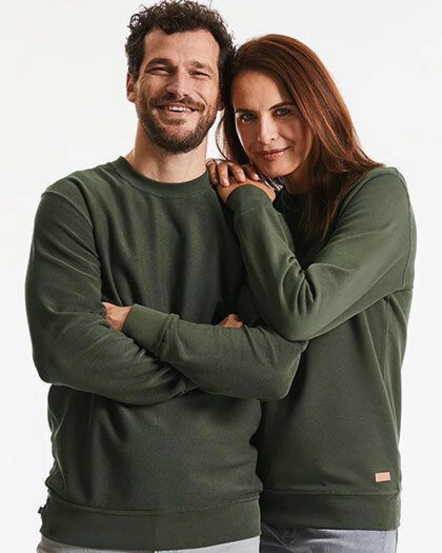 Russel Pure Organic Herren Langarm Sweatshirt Bio Baumwolle Wendbar – Ansicht 2