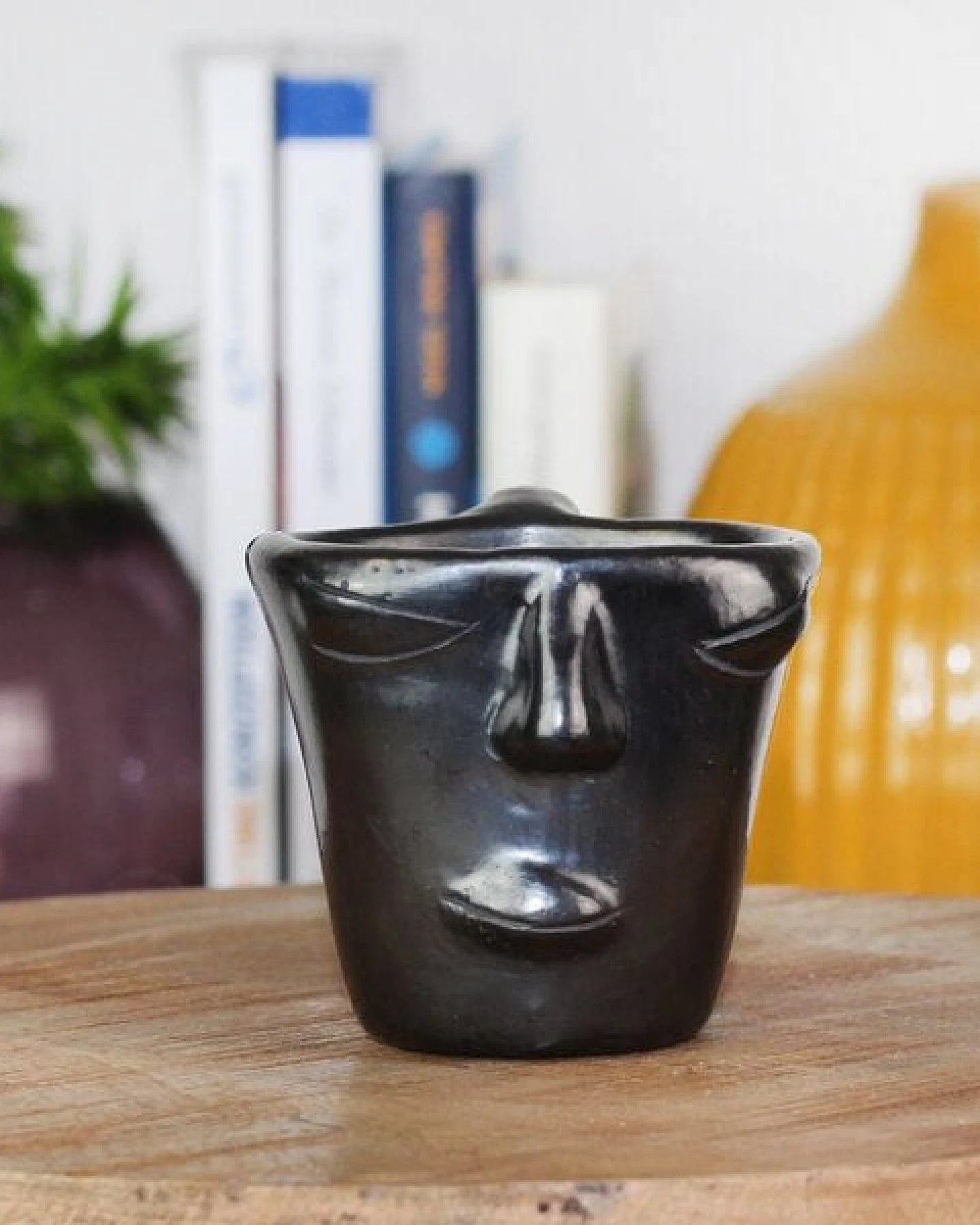 Mitienda Shop Handgemachte Deko Tasse aus Mexiko Mask, Unikat – Ansicht 3