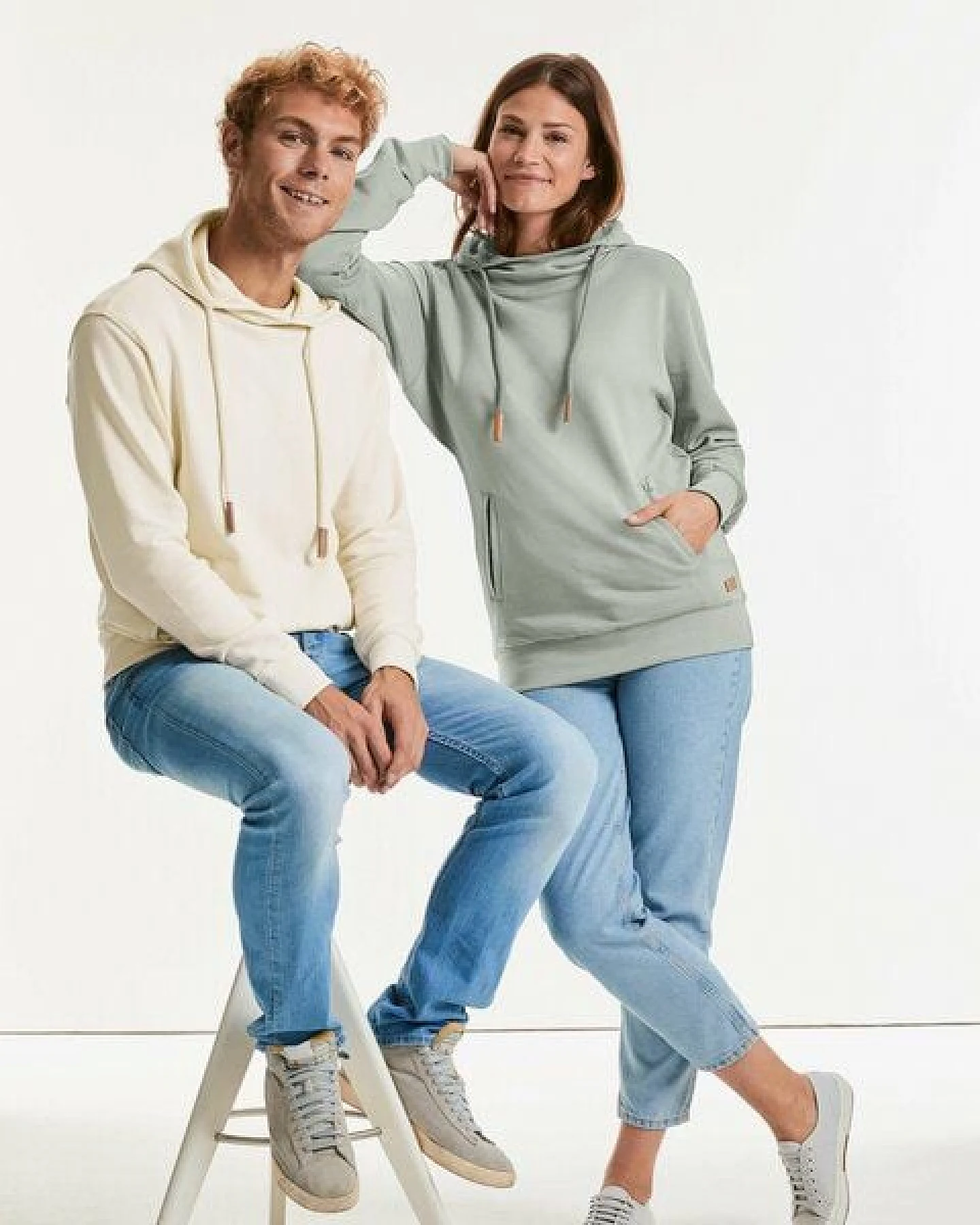 Russel Pure Organic Herren Langarm Hoodie Kapuzenpulli Pullover Kapuzenpullover Bio Baumwolle – Ansicht 3