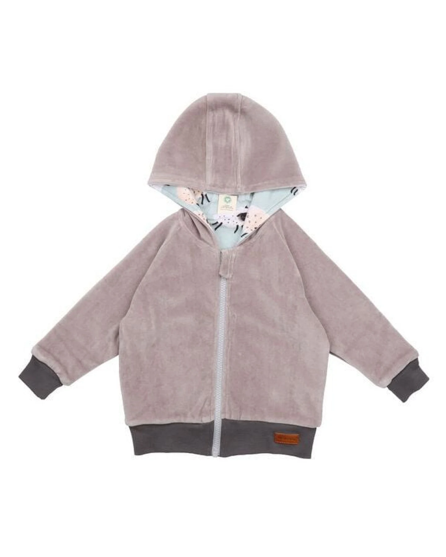 Wendejacke Velour/Grau – Ansicht 3