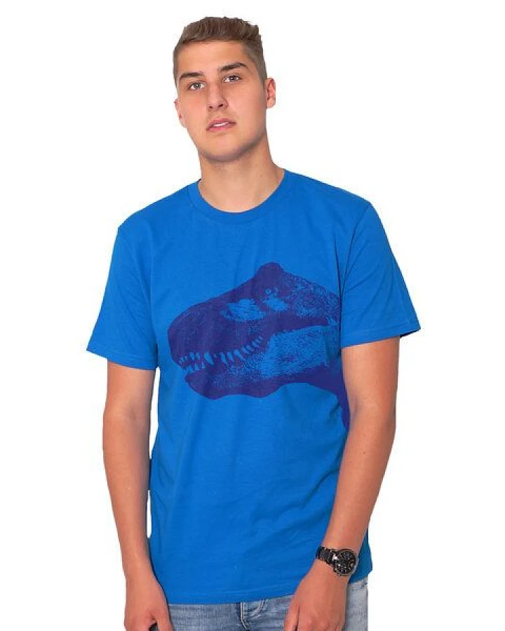 HANDGEDRUCKT "T-Rex" Männer T-Shirt reine Biobaumwolle (kbA)
