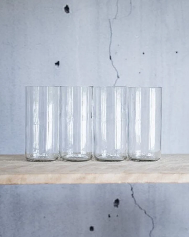 MaBe Glas 400 ml - gefertigt aus der Weinflasche - Zukunftstrend UPCYCLING