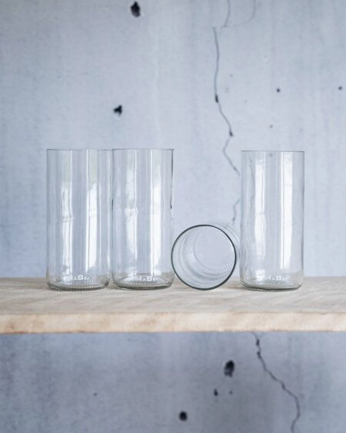 MaBe Glas 400 ml - gefertigt aus der Weinflasche - Zukunftstrend UPCYCLING – Ansicht 3