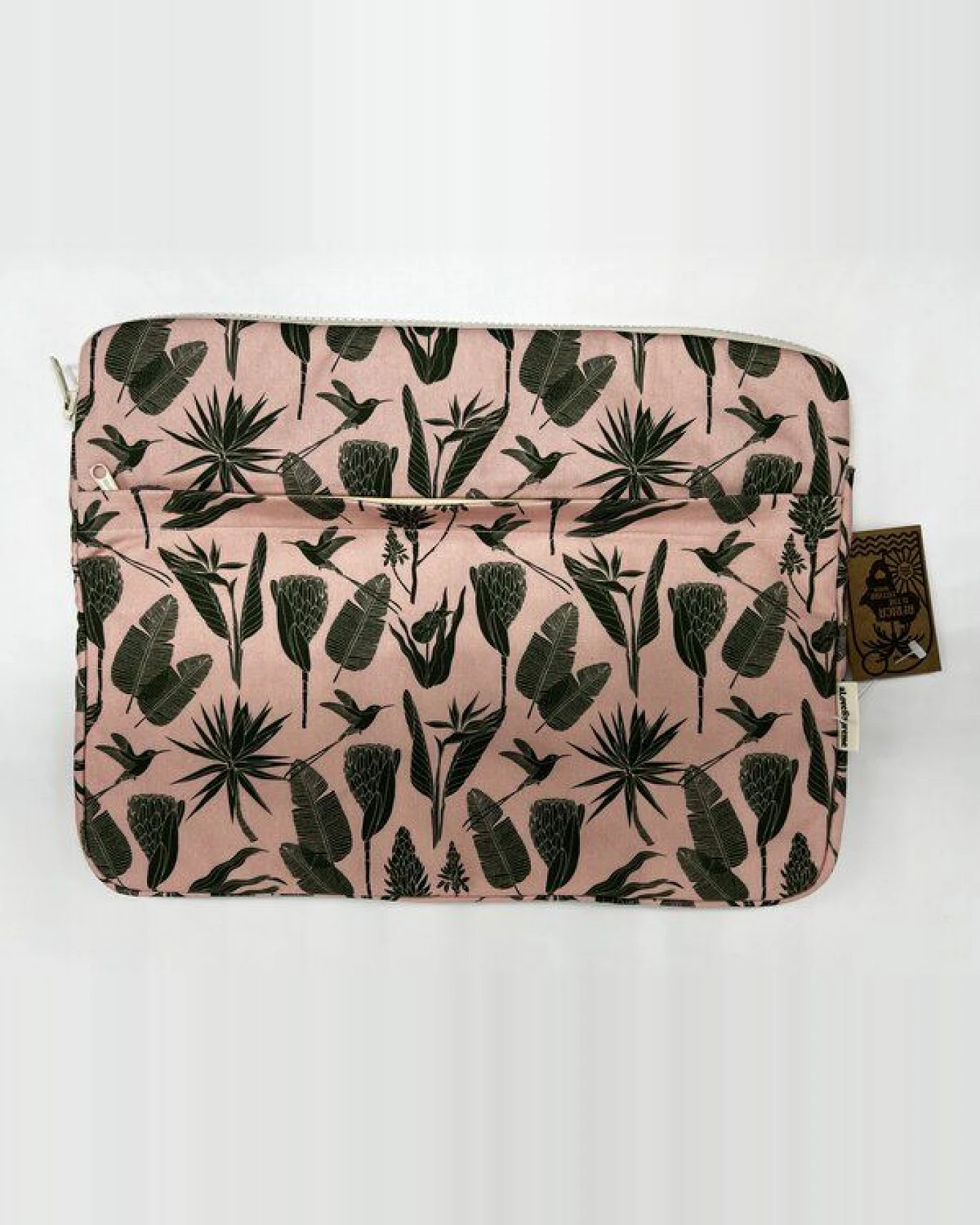 a Love Supreme Laptoptasche Botanicals Green on Pink – Ansicht 3