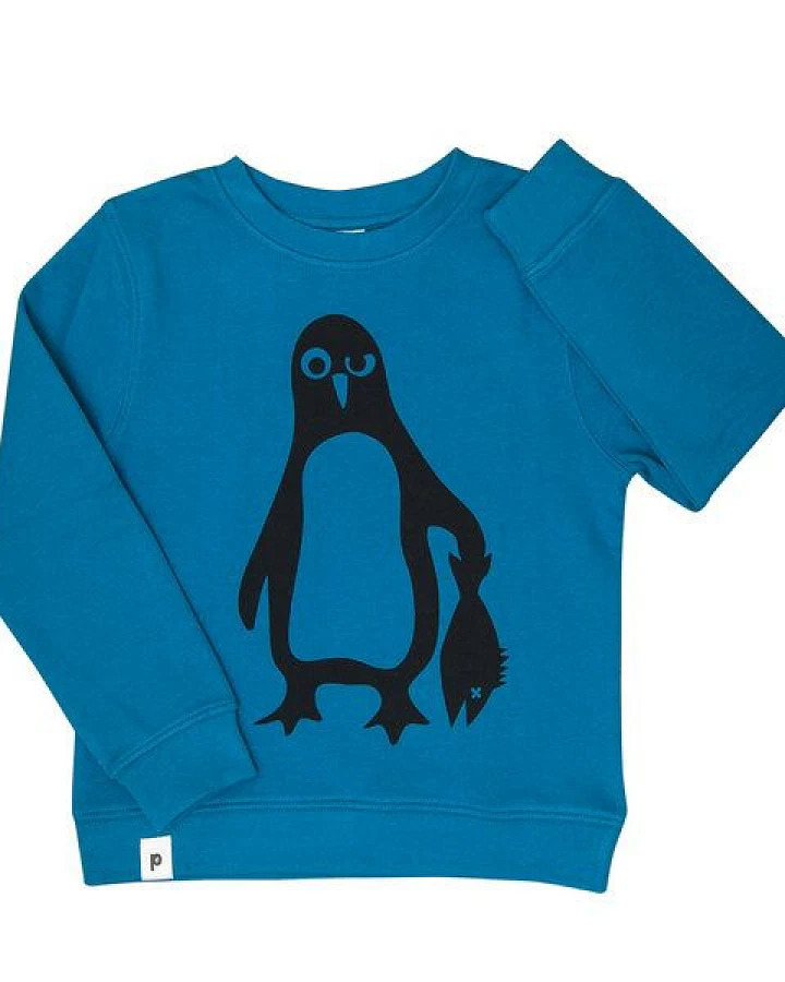 päfjes Pinguin Paul - Kinder Bio Sweater - Organic Cotton - Blau