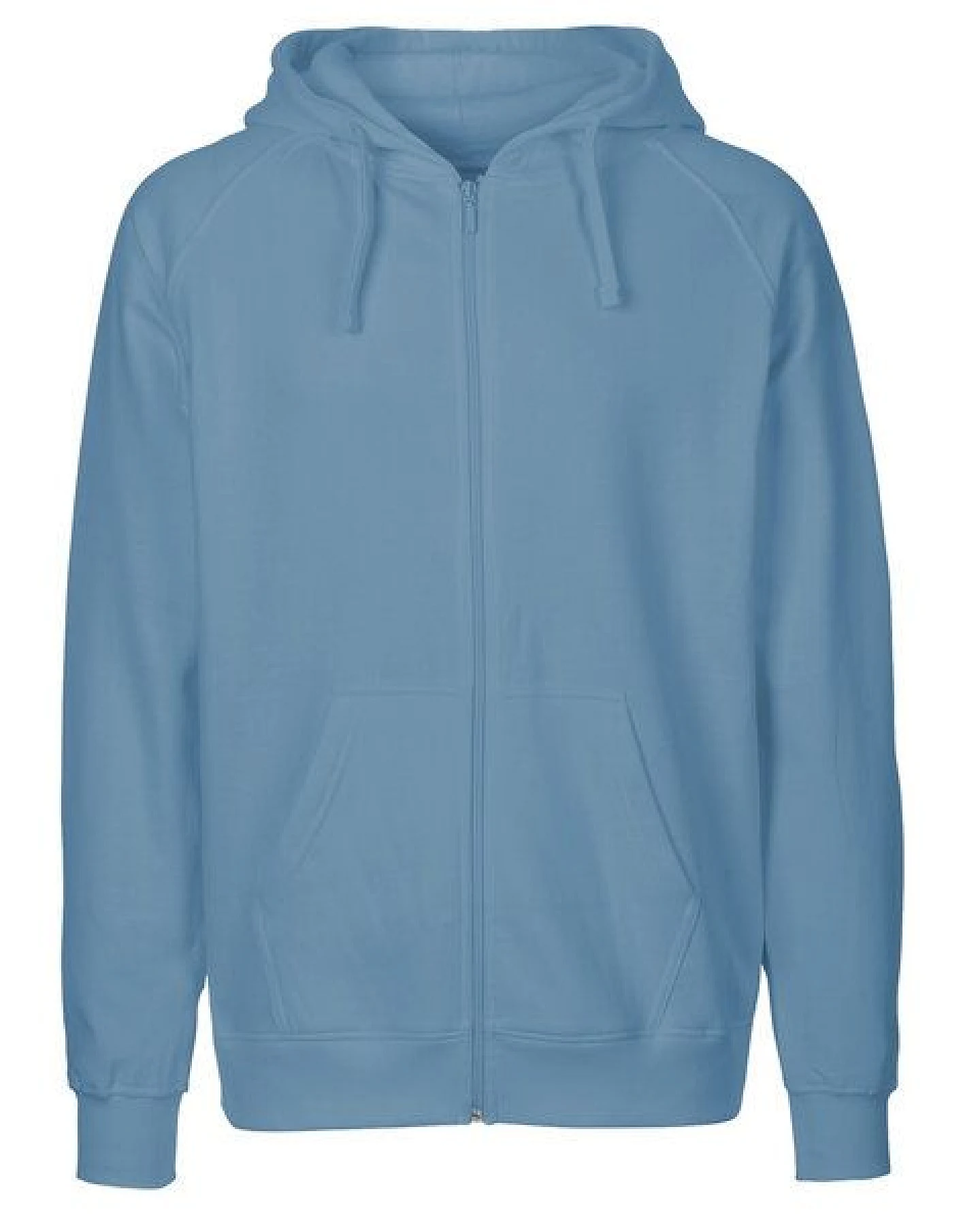 HANDGEDRUCKT "Trittsiegel RotFuchs" Männer Zip Hoody aus reiner Biobaumwolle (kbA) – Ansicht 2