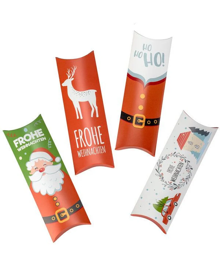 Fines Papeterie Kissenverpackungen im 4er Set XMAS