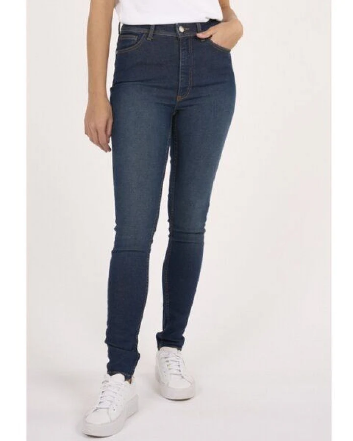 KnowledgeCotton Apparel Slim Jeans IVY Deep Blue mit Bio-Baumwolle