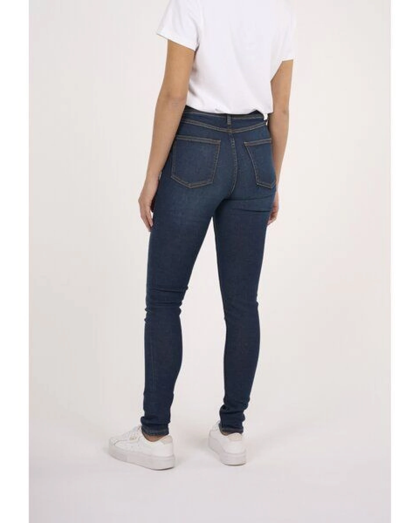 KnowledgeCotton Apparel Slim Jeans IVY Deep Blue mit Bio-Baumwolle – Ansicht 3