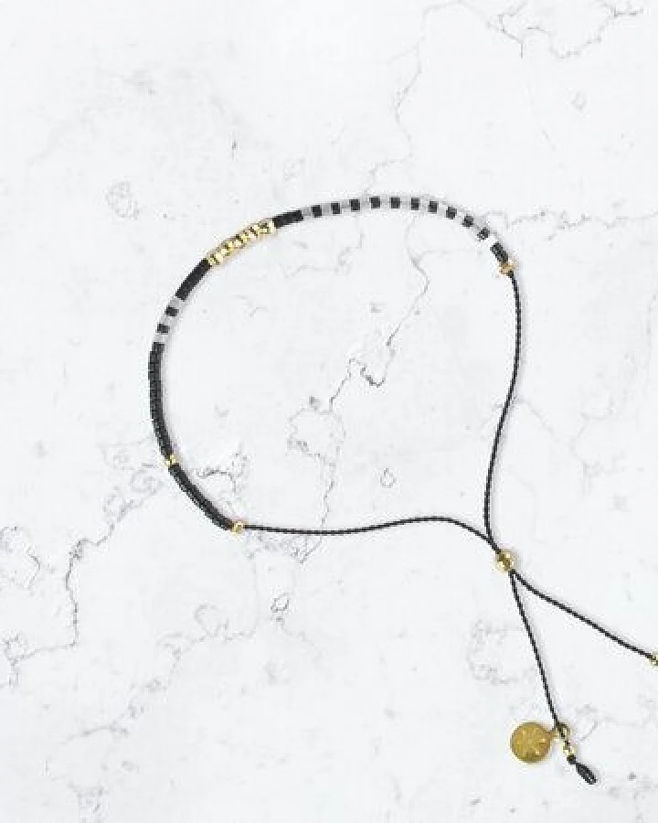 renna deluxe Sternenhimmel – zartes Armband mit Perlen in schwarz-weiß, gold, silber