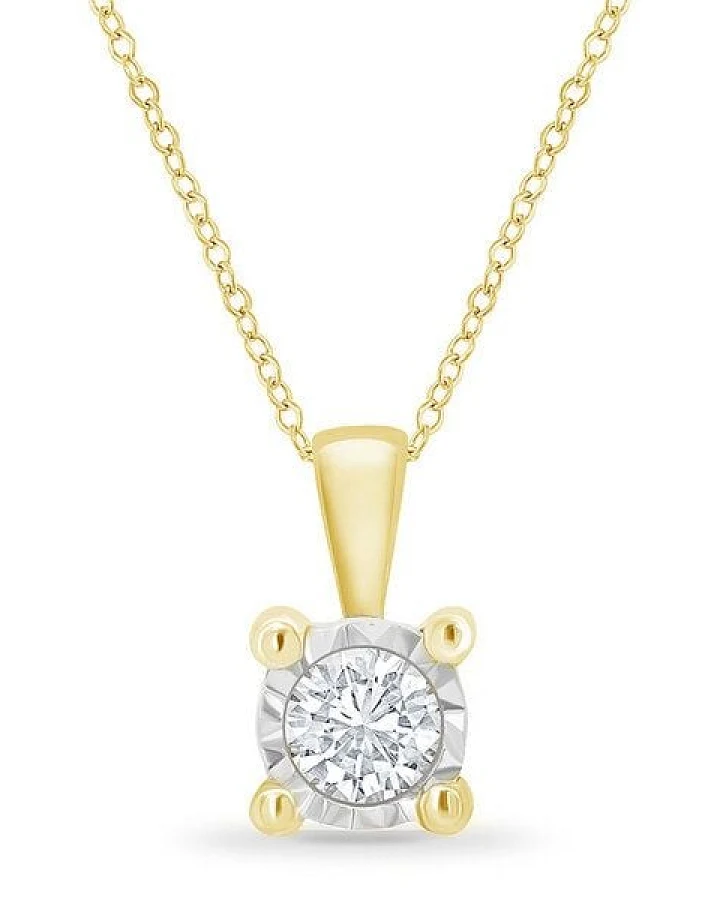 Eppi Goldener Anhänger mit synthetischem Diamanten Yasu