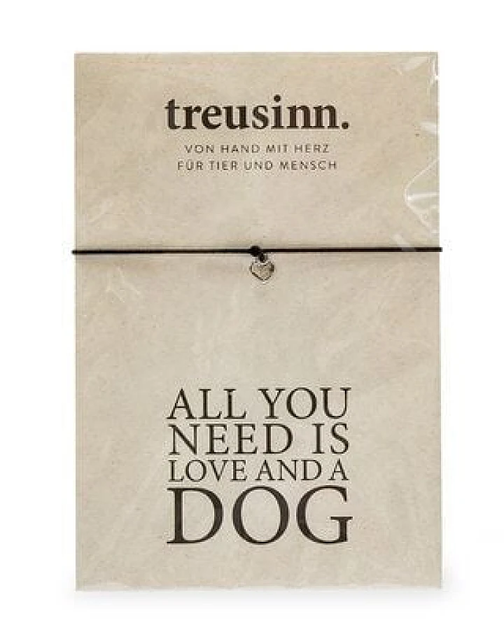 Treusinn Armband BUDDY All you need...DOG / Herz-Anhänger