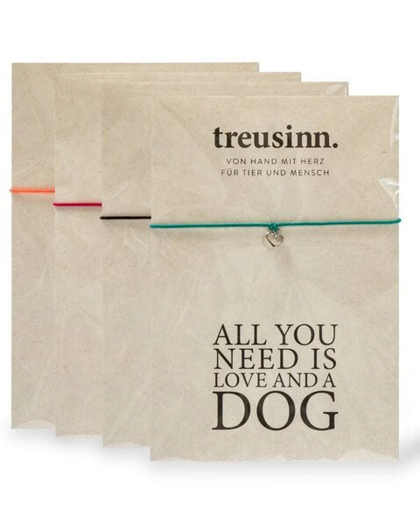 Treusinn Armband BUDDY All you need...DOG / Herz-Anhänger – Ansicht 2
