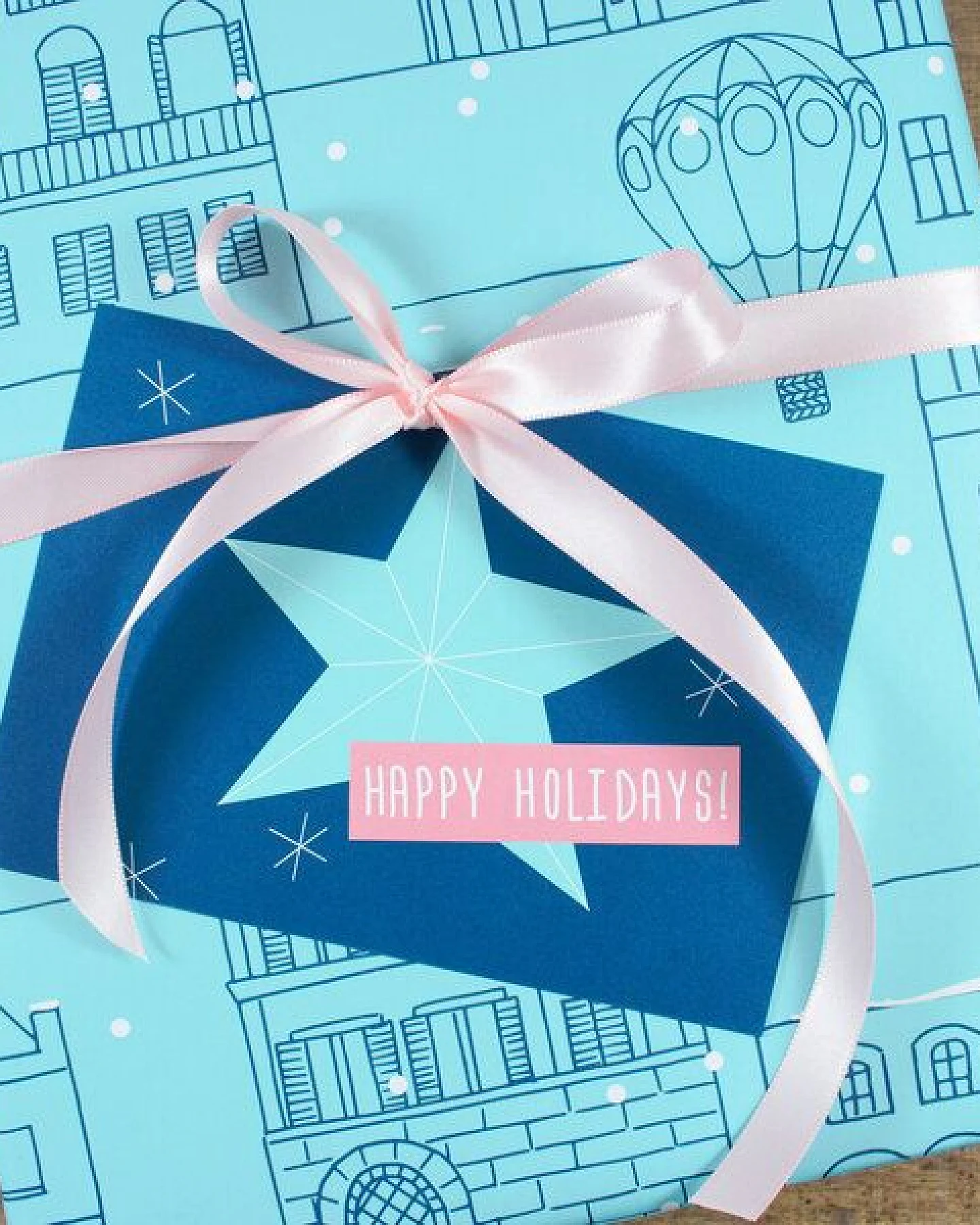 Bow & Hummingbird Postkarte Happy Holidays – Ansicht 2