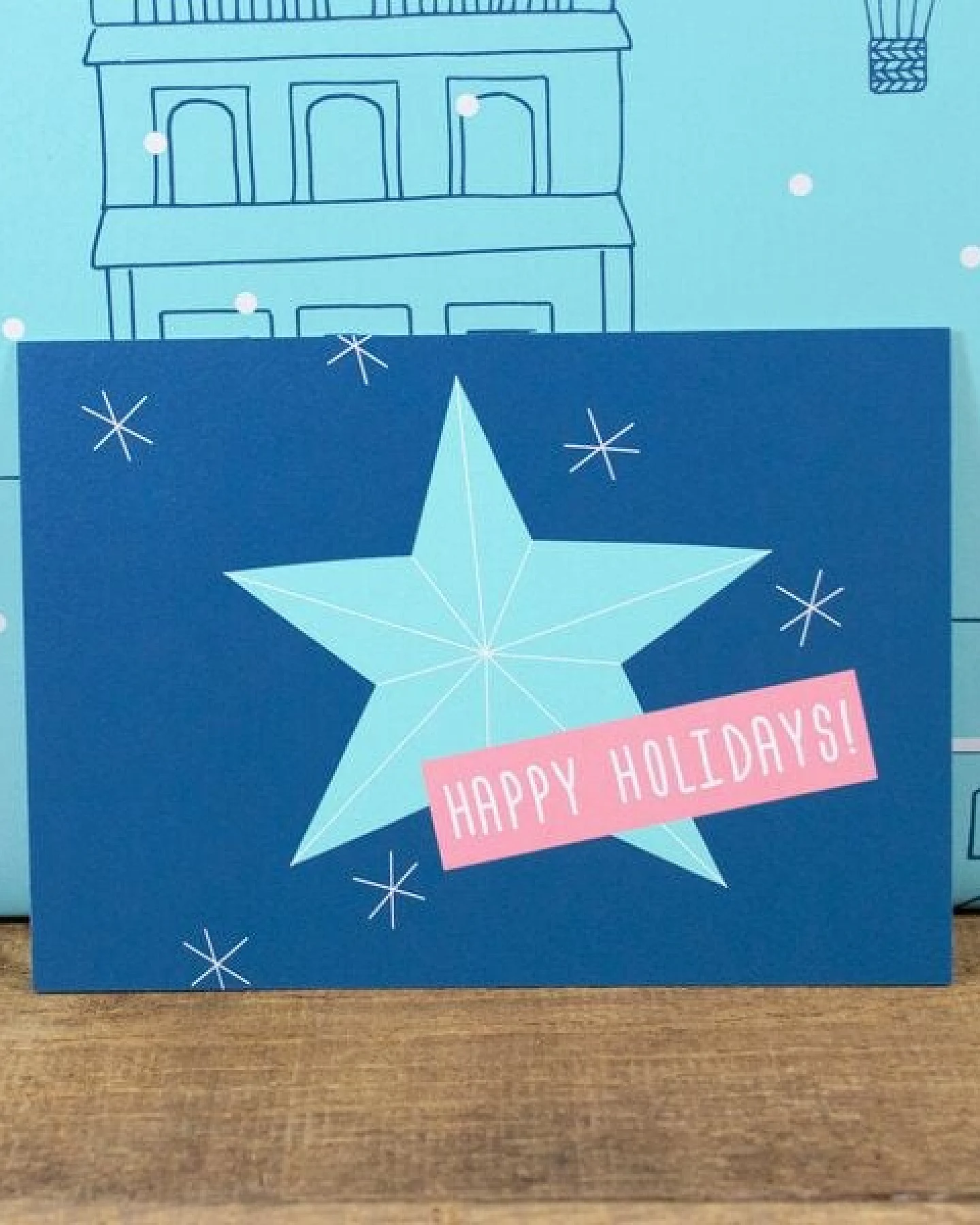 Bow & Hummingbird Postkarte Happy Holidays – Ansicht 3
