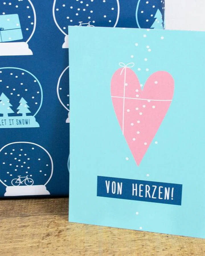 Bow & Hummingbird Postkarte Von Herzen