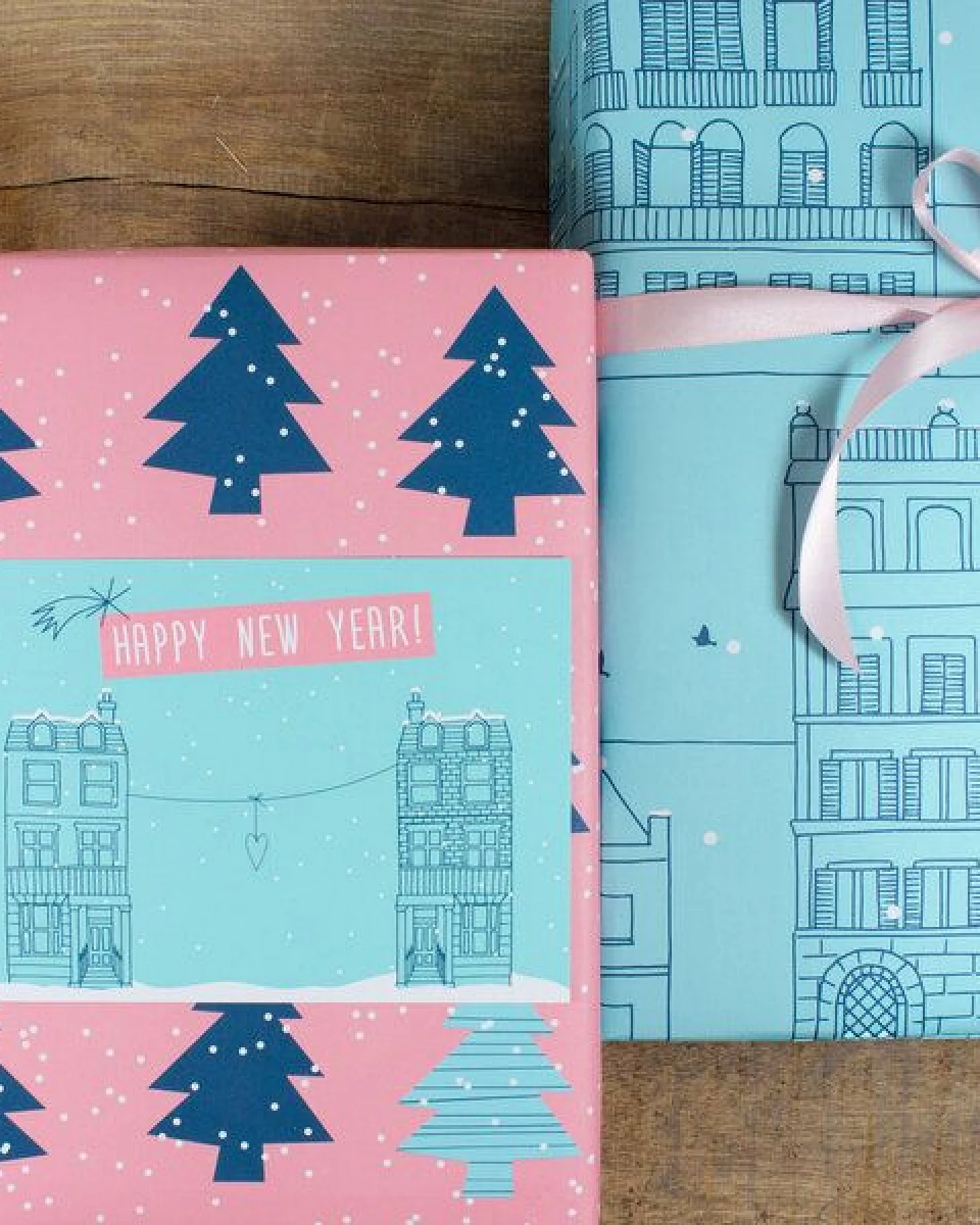 Bow & Hummingbird Postkarte Happy New Year – Ansicht 2