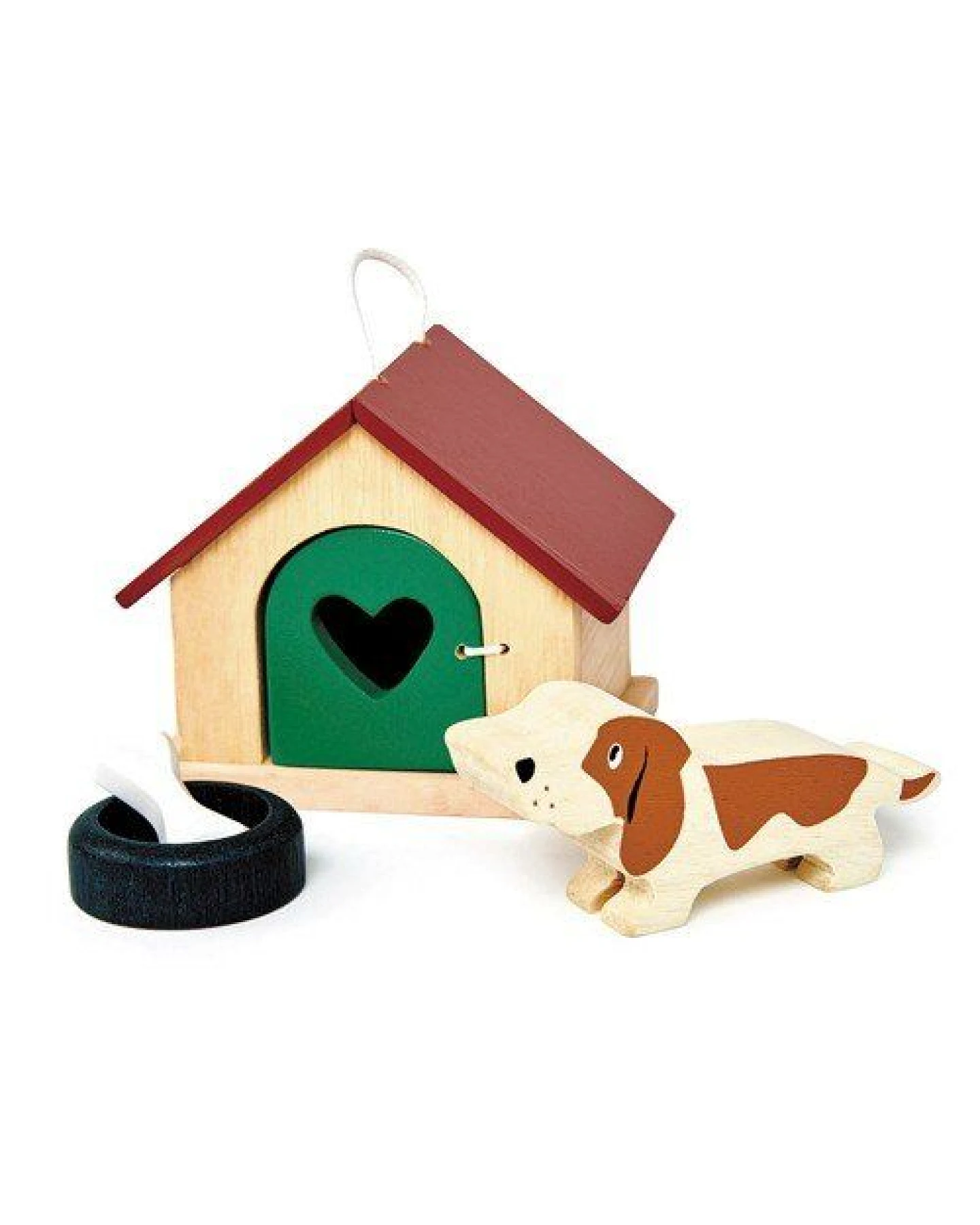 Tender Leaf Toys Hundehütte mit Zubehör aus Holz – Ansicht 2