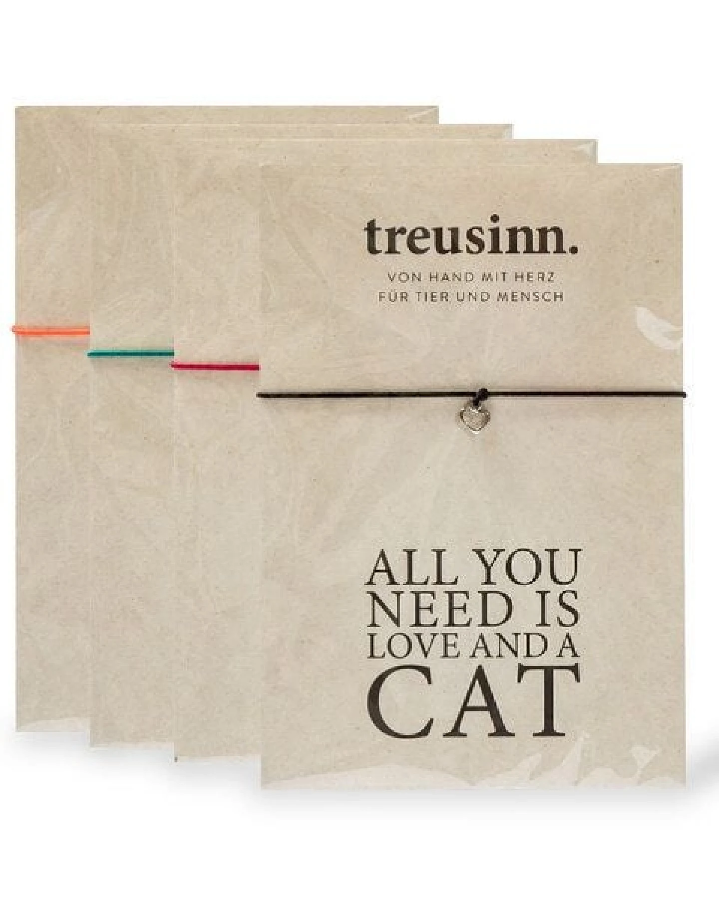 Treusinn Armband BUDDY All you need...CAT / Herz-Anhänger – Ansicht 2