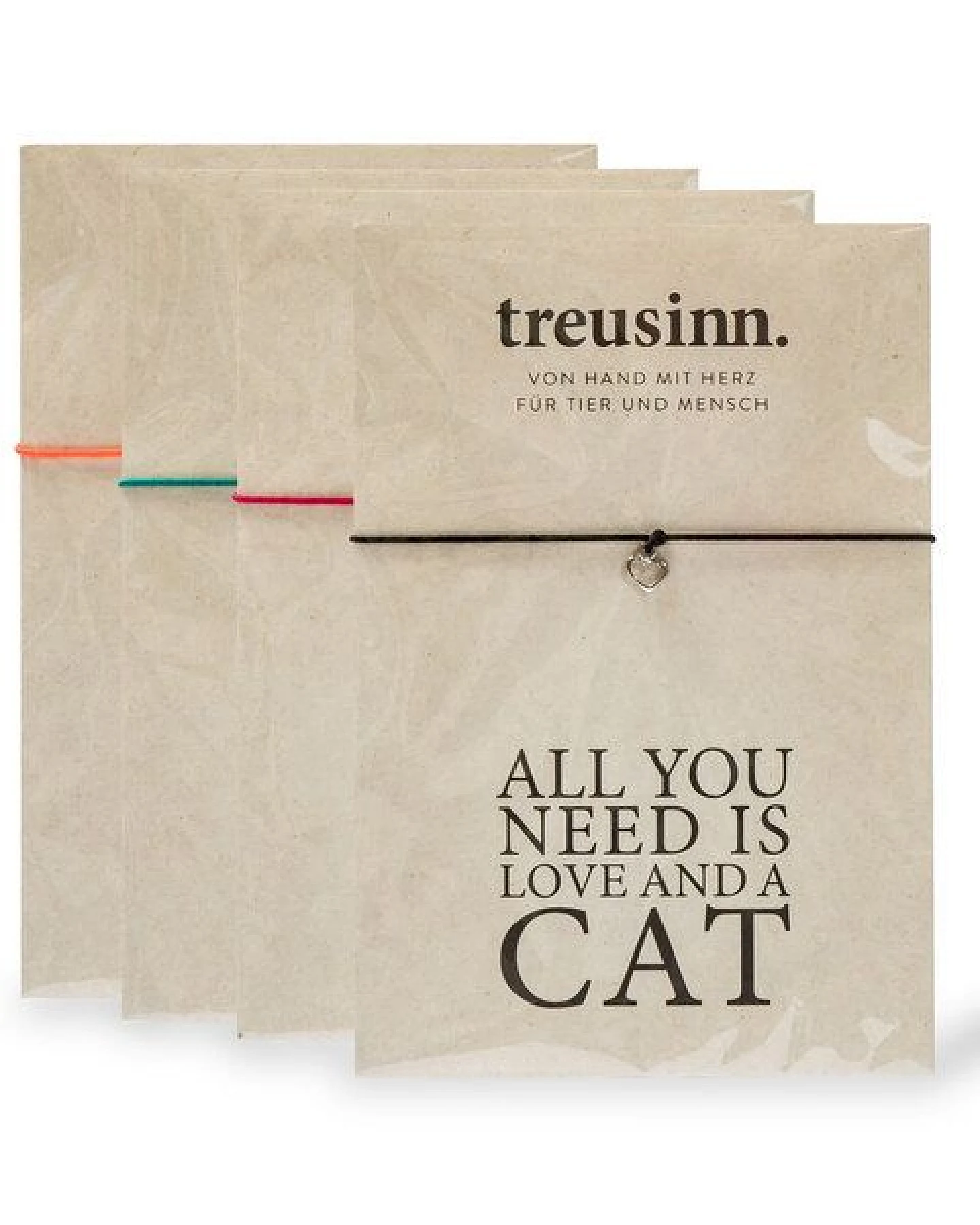 Treusinn Armband BUDDY All you need...CAT / Herz-Anhänger – Ansicht 2