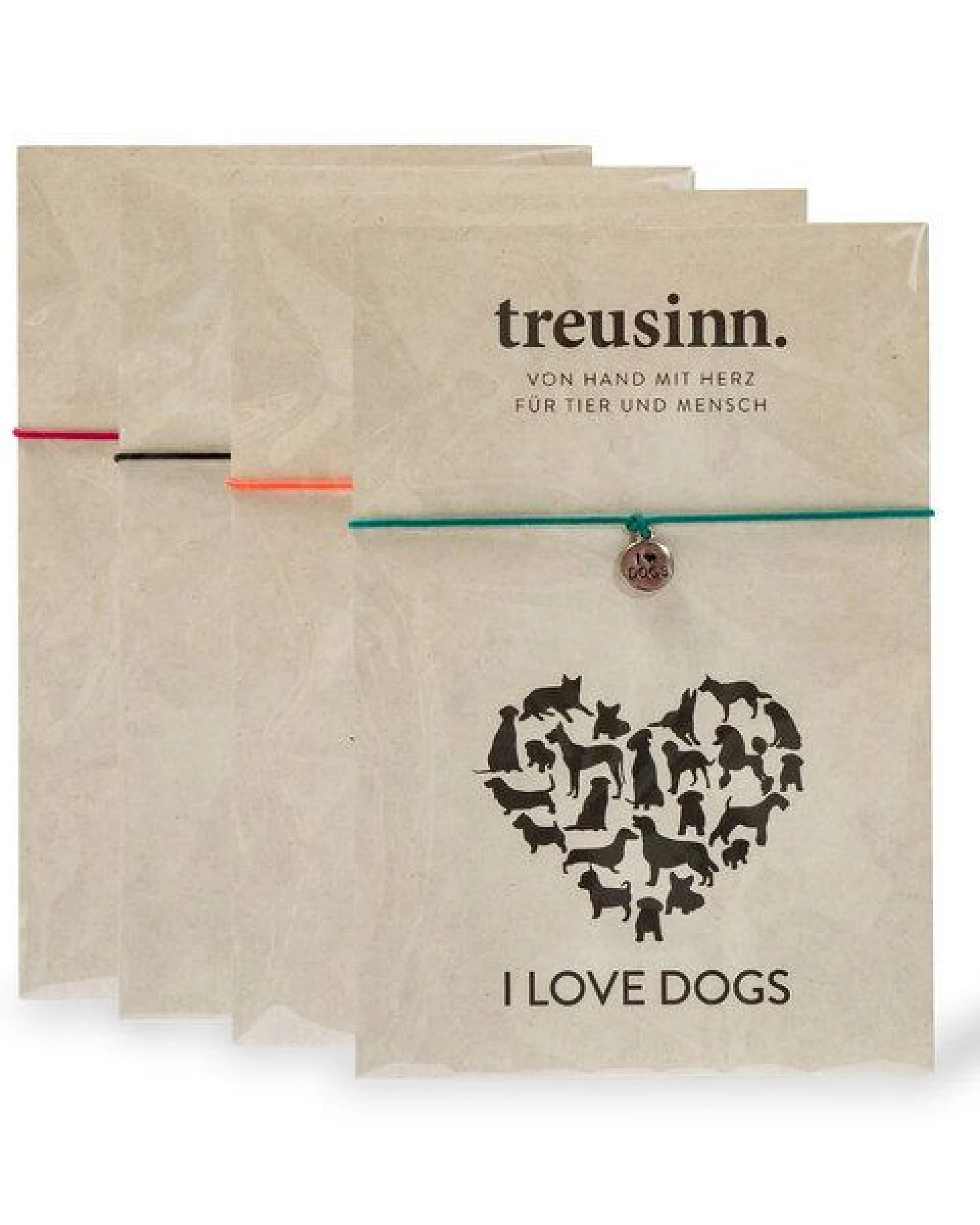 Treusinn Armband BUDDY I love dogs / gravierter Anhänger – Ansicht 2