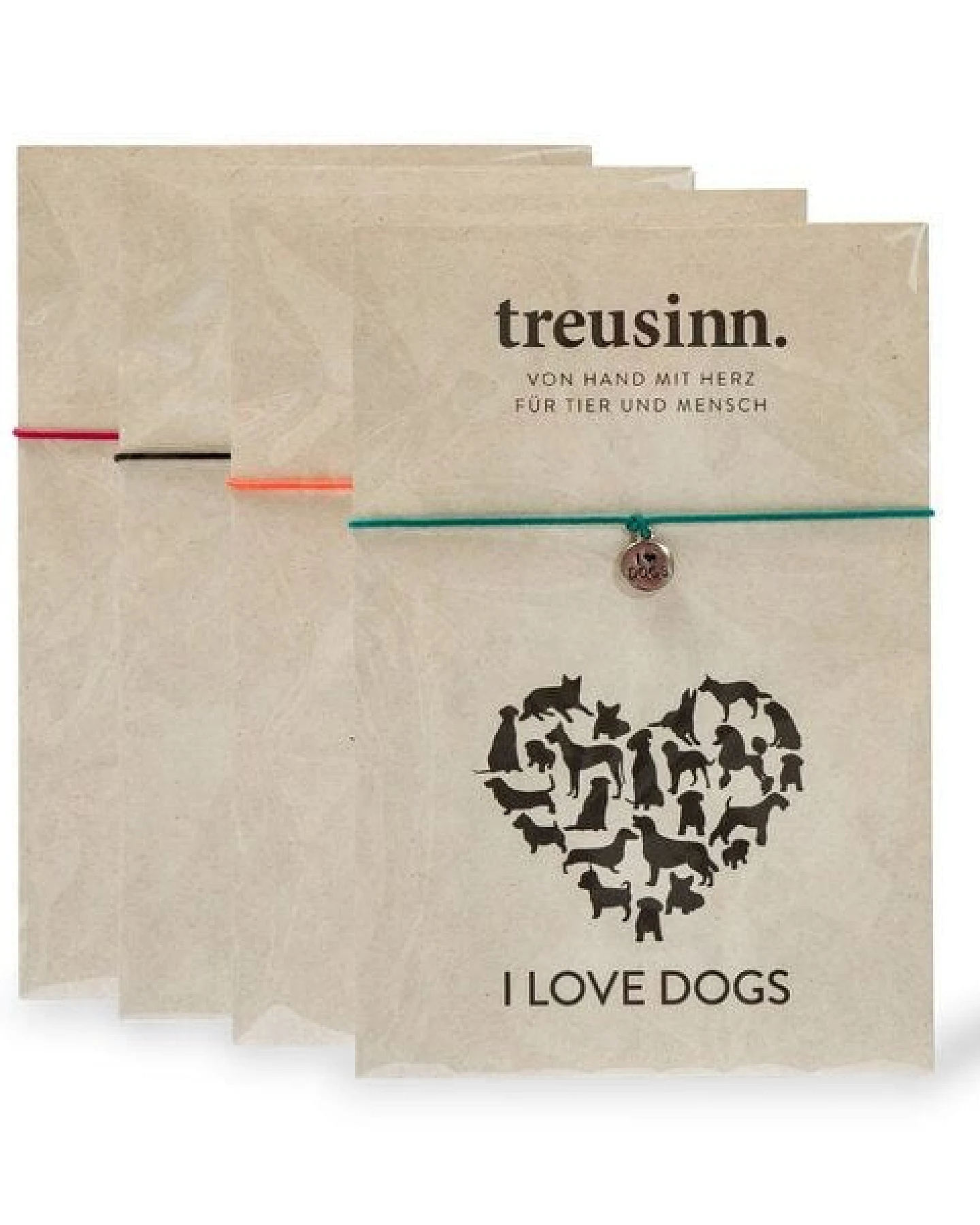 Treusinn Armband BUDDY I love dogs / gravierter Anhänger – Ansicht 2