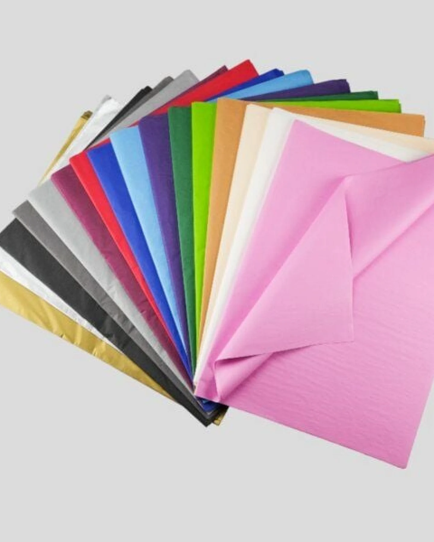Fines Papeterie 50 Bögen Seidenpapier * in vielen Farben * zum Verpacken, Basteln, Einwickeln – Ansicht 2