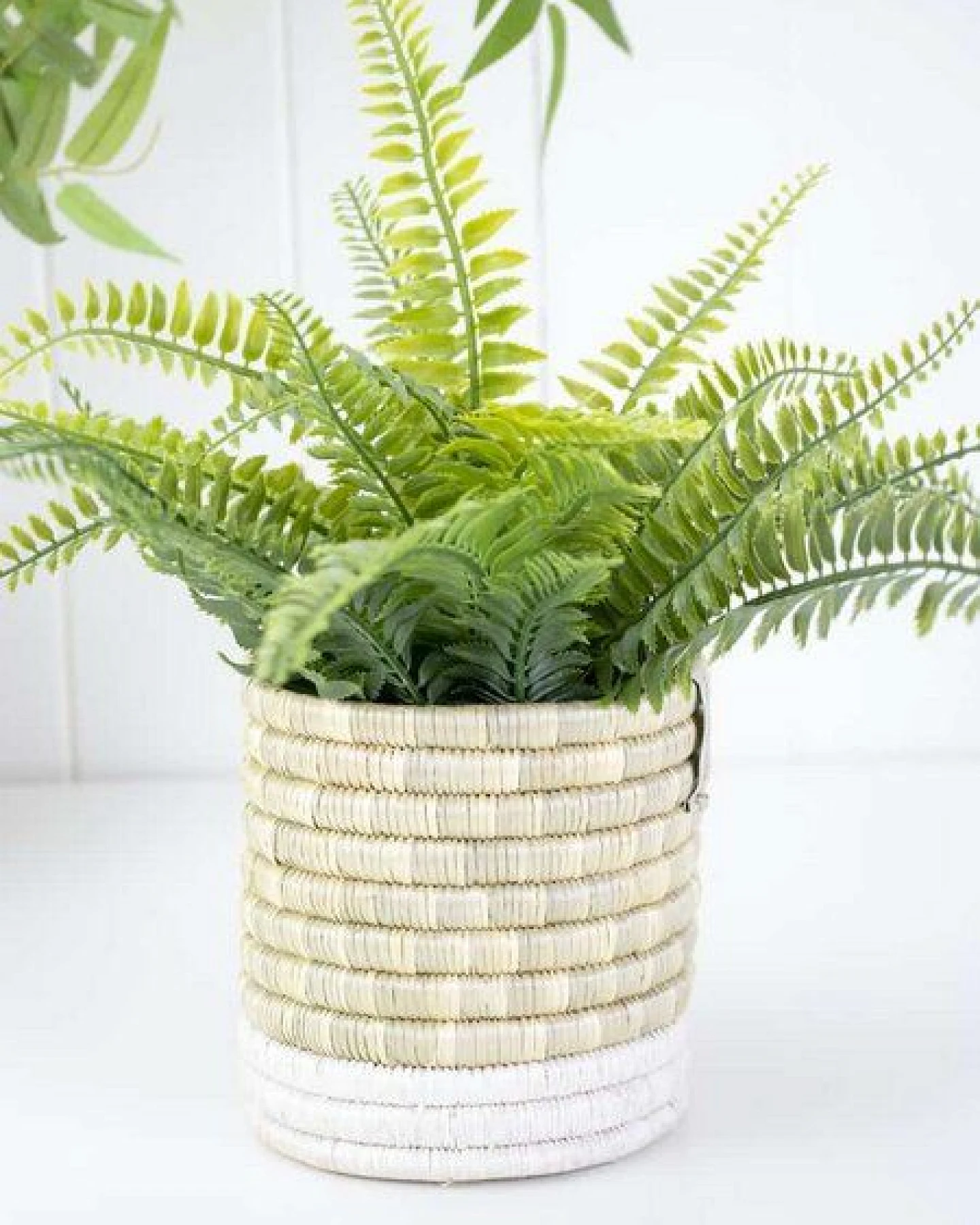 WomenCraft Katakuru Pflanz- & Aufbewahrungskorb - Braun/Gelb/Natur/Weiß – Ansicht 3