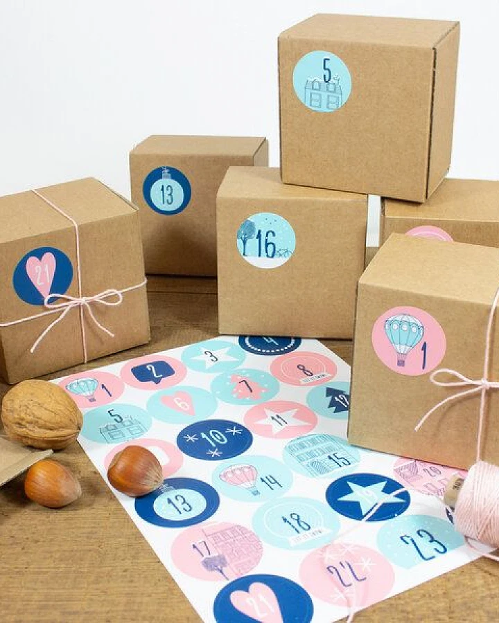 Bow & Hummingbird Adventskalender Set mit Boxen "Winter Wonder"