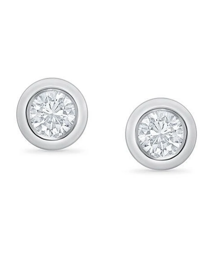 Eppi Bezelohrstecker aus Gold mit 0.3ct synthetischen Diamanten Viorica