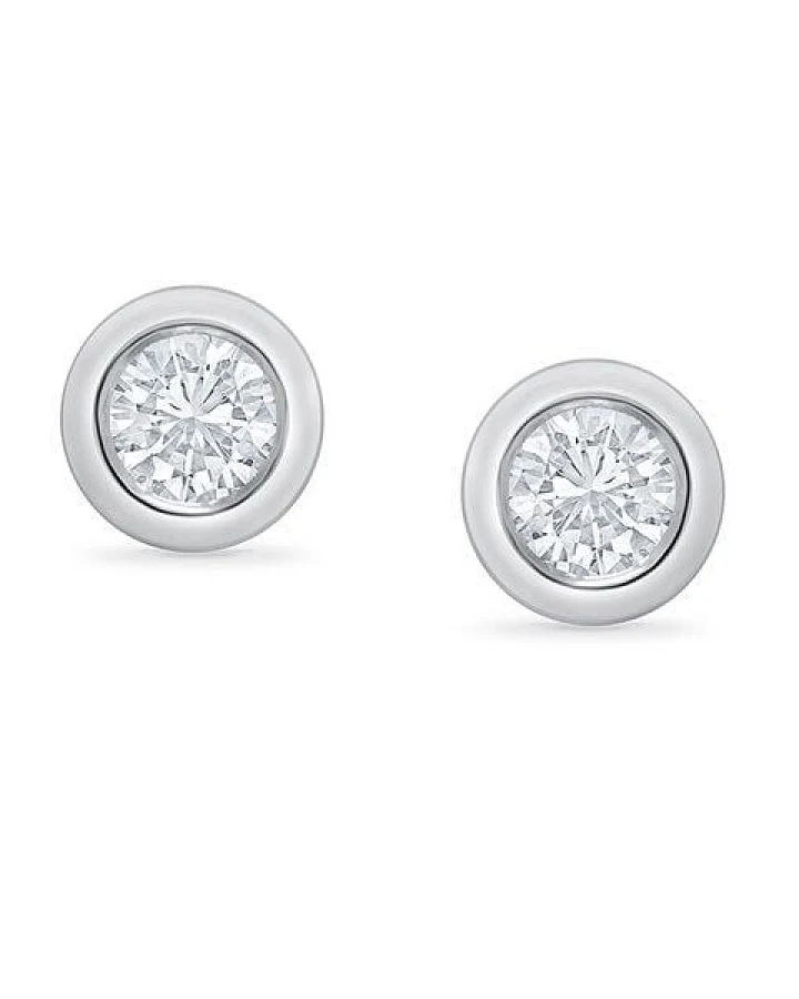 Eppi Bezelohrstecker aus Gold mit 0.5ct synthetischen Diamanten Viorica