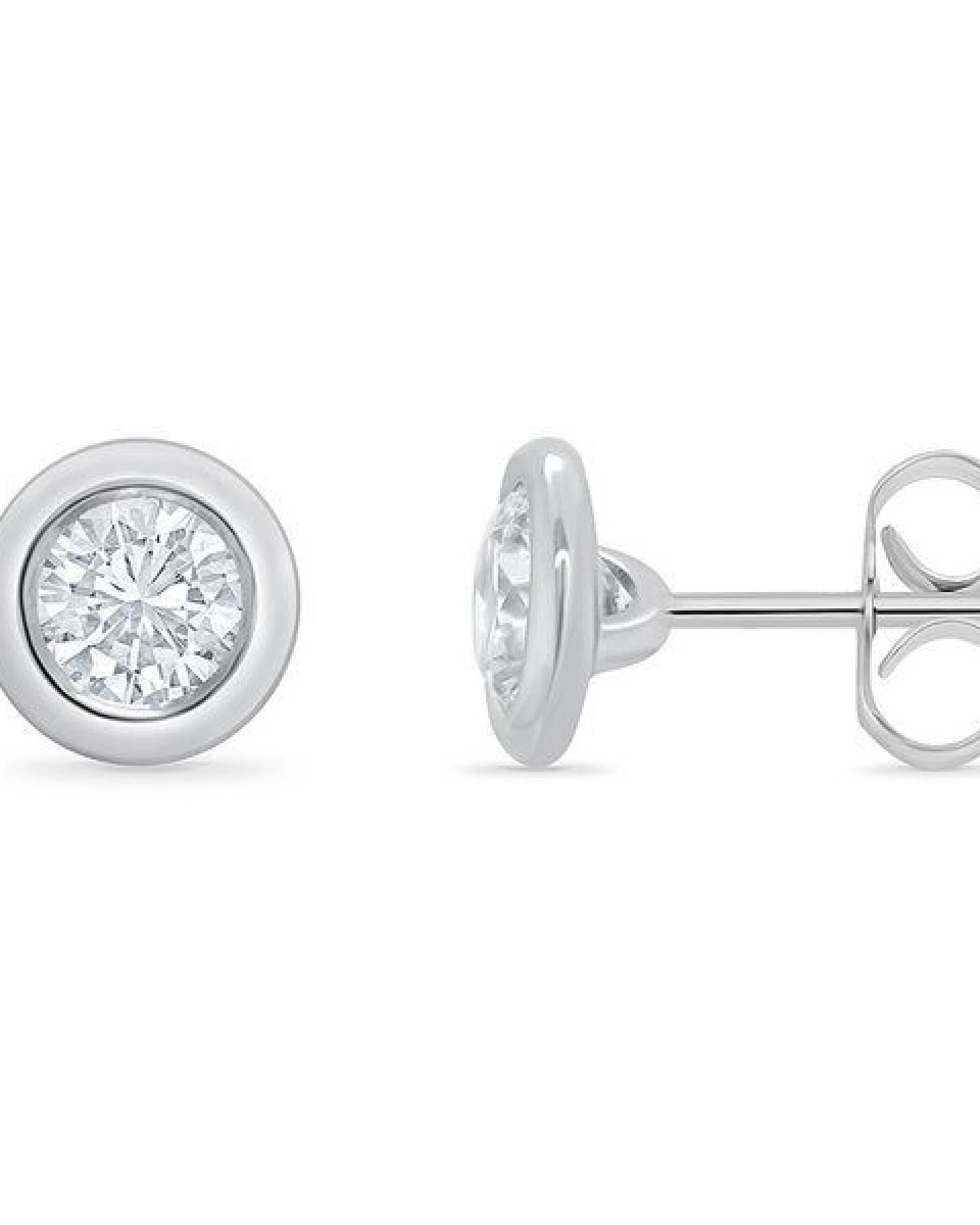 Eppi Bezelohrstecker aus Gold mit 0.5ct synthetischen Diamanten Viorica – Ansicht 4