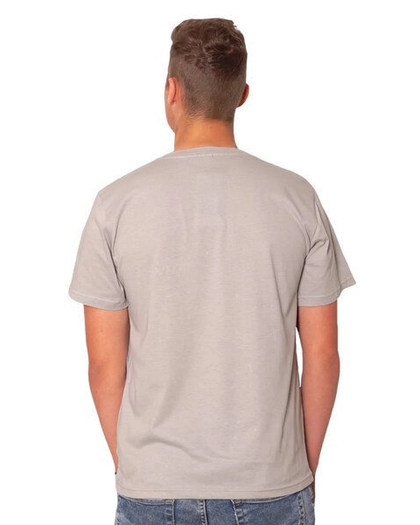 HANDGEDRUCKT "Trittsiegel Waschbär" Männer T-Shirt reine Biobaumwolle (kbA) – Ansicht 2
