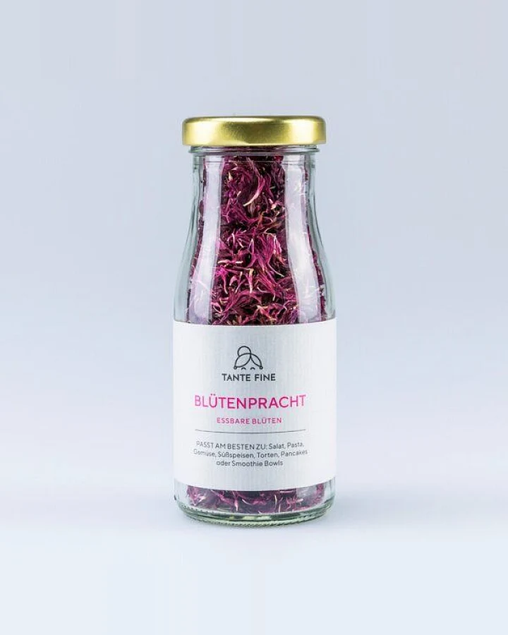 Tante Fine Essbare Blüten BLÜTENPRACHT * Bio Qualität * getrocknete Blüten in pink