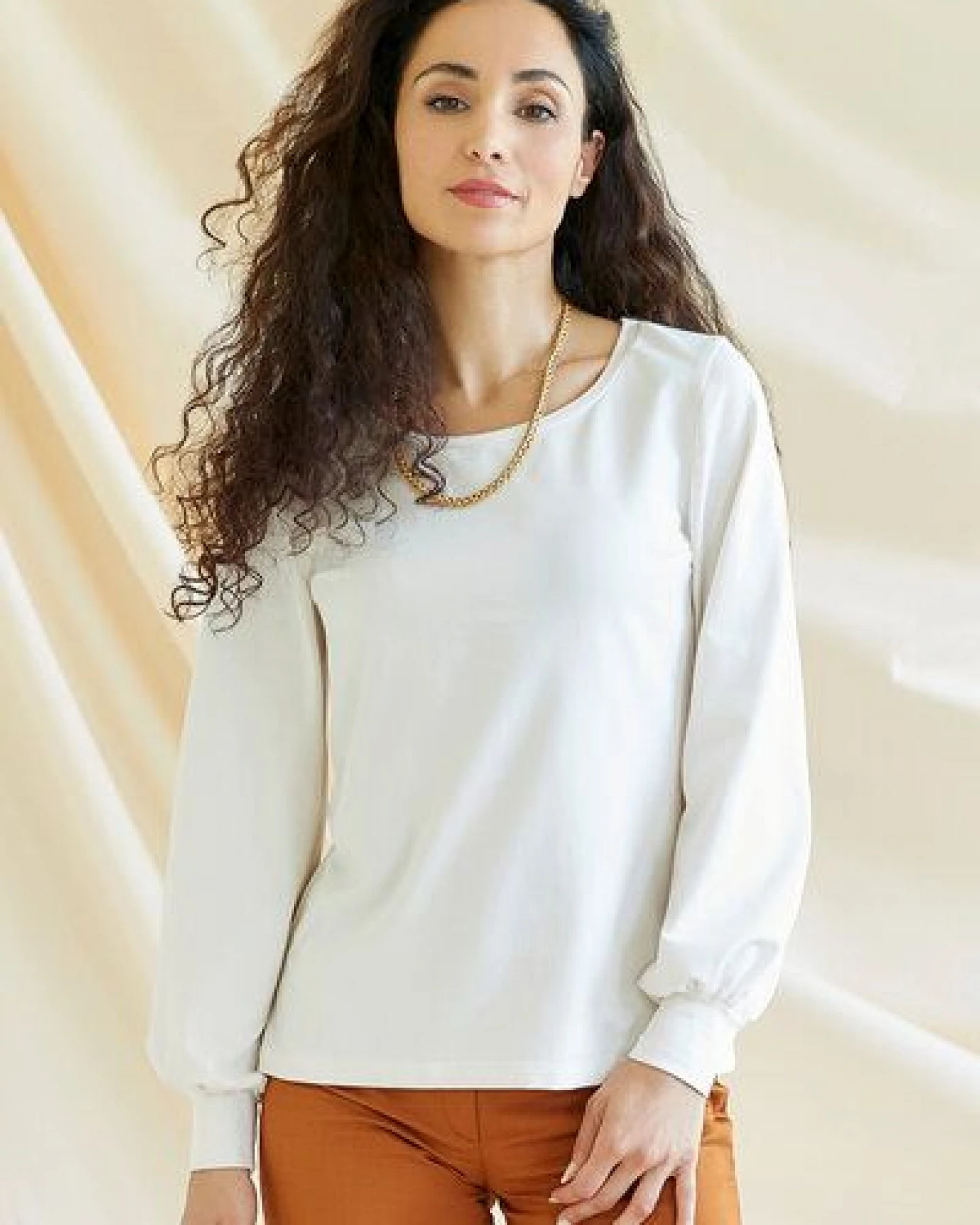 l'amour est bleu Langarmshirt Modell Charlene aus Bio-Baumwolle – Ansicht 2