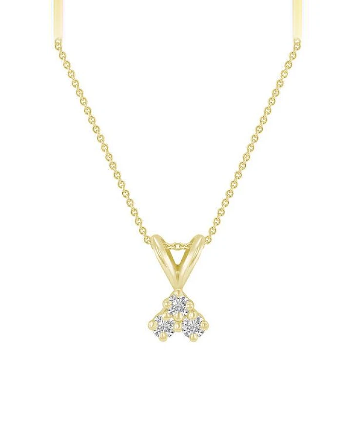 Eppi Goldene Kette mit drei synthetischen Diamanten Froze